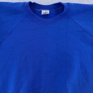 Vintage 90s Blank Blue Fruit of the Loom Sweatshirt Mens Medium Crewneck USA